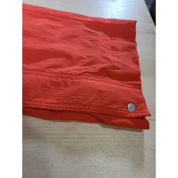 Athleta Avenue Wide Leg Crop Bright Orange Red Dopamine Gorpcore Pants - Picture 3 of 8